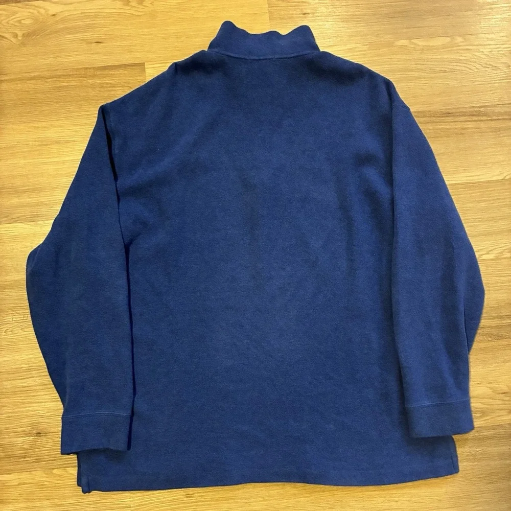 Polo Ralph Lauren Sweater Men's XL Tall Royal Blue 1/4 Zip Pullover Pony‎ Preppy